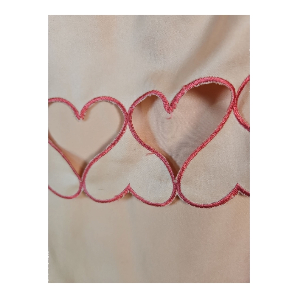 ASOS Coquette Peach Heart Cut Out Cap Sleeve Shift Dress Size 8 - Picture 6 of 10